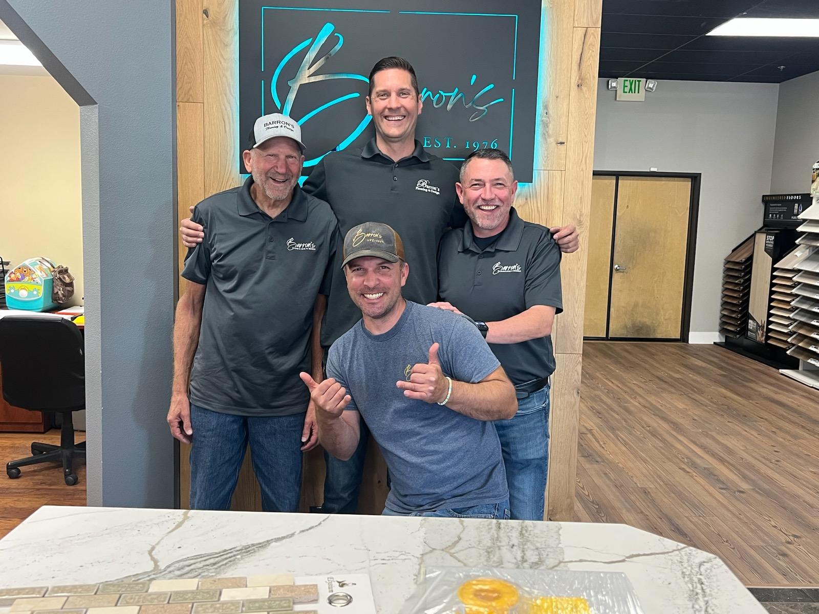 The Barron's Flooring & Home team in the Sutter Creek showroom